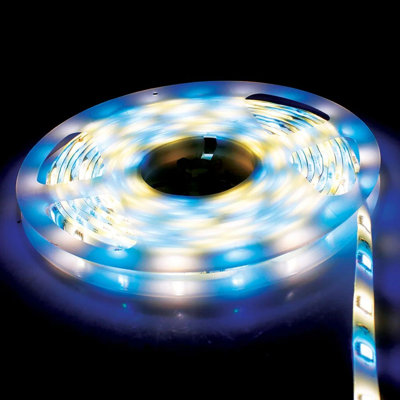 16ft Led Rgb Colour Tape Light, Cut & Connect, 12" Whip for Holiday (set of 6)