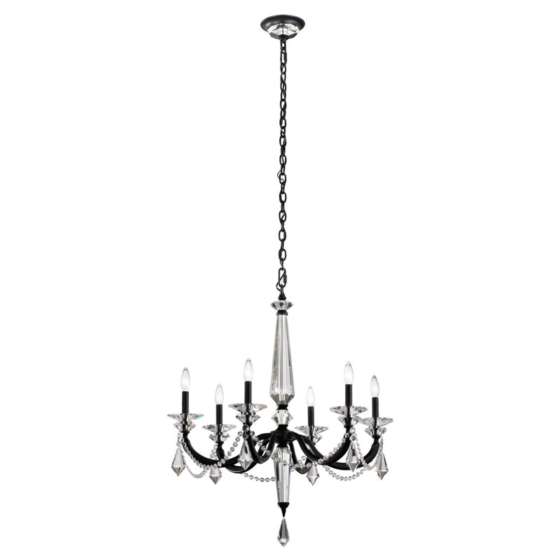 Verona 6 - Light Chandelier, Black