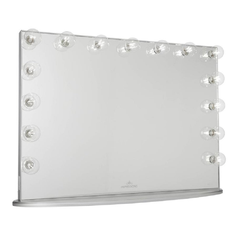 Miroir de salle de bain Hollywood Glow Lite Pro, Argent scintillant