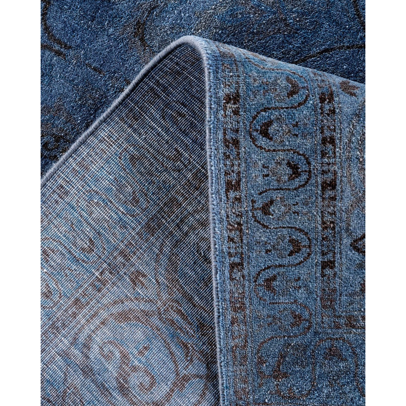 Tapis bleu / gris 6 pi 2 po x 8 pi 10 po Coderre One-of-a-Kind