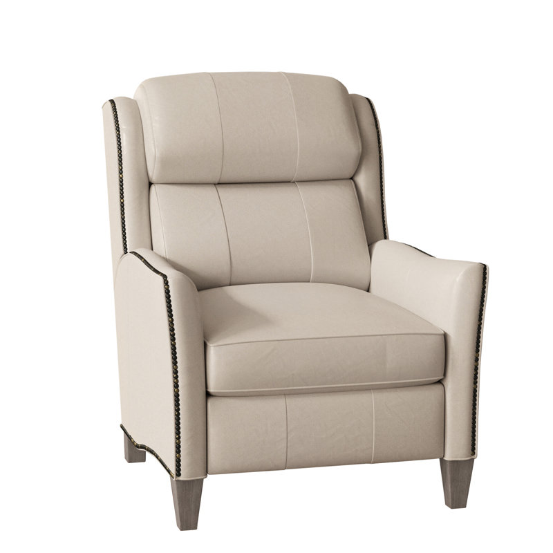 Lancaster Recliner, Anilina Cacao Genuine Leather, Stone, Power