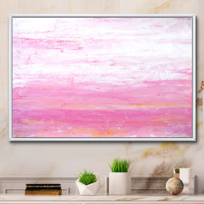 «Pink and Orange Abstract Art II», reproduction d'art sur toile