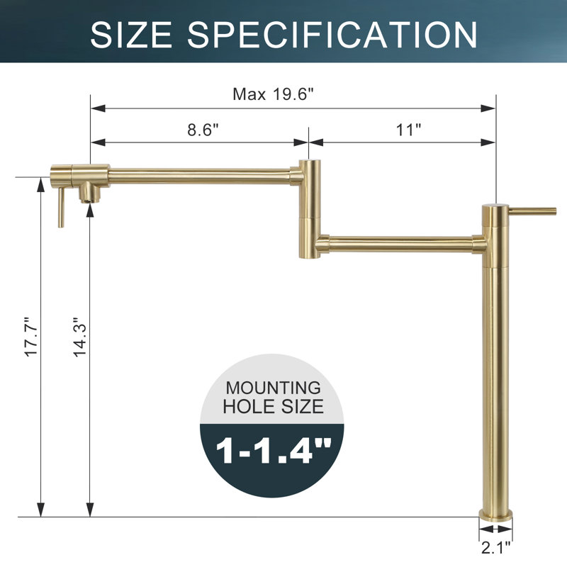WOWOW Kitchen Faucet, Gold