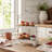 Farmhouse Distressed 2 Tier Standing Shelf for Tabletop Decor