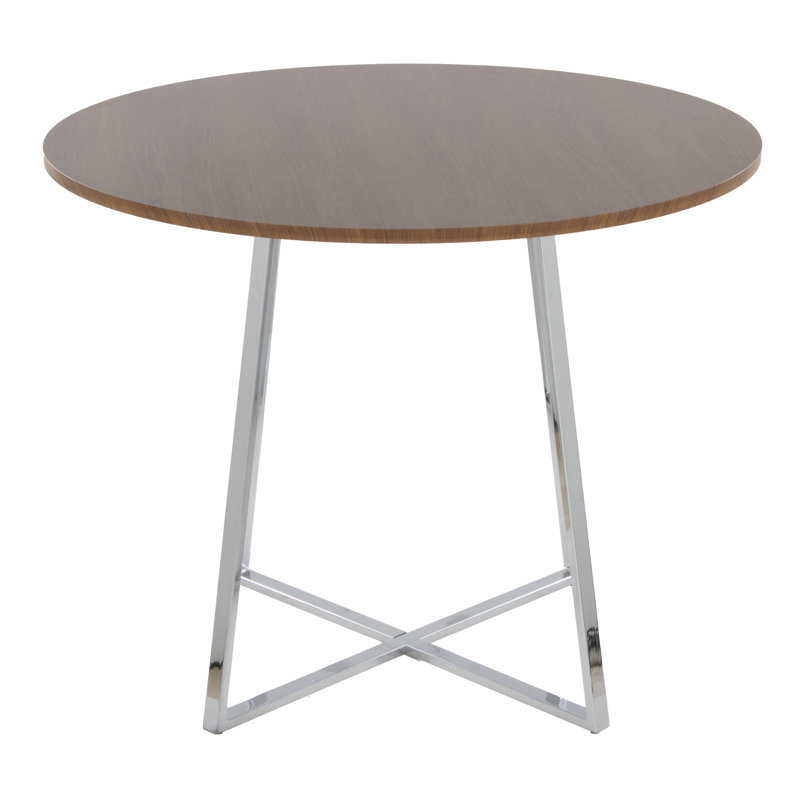 Table de salle à manger Cosmo Canary, Walnut, Chrome