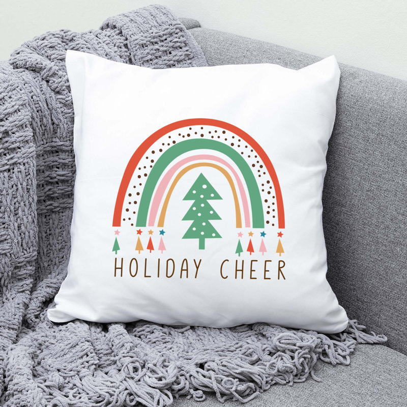 ChristmasRainbow-10 Reversible Throw Pillow, 20" x 20"