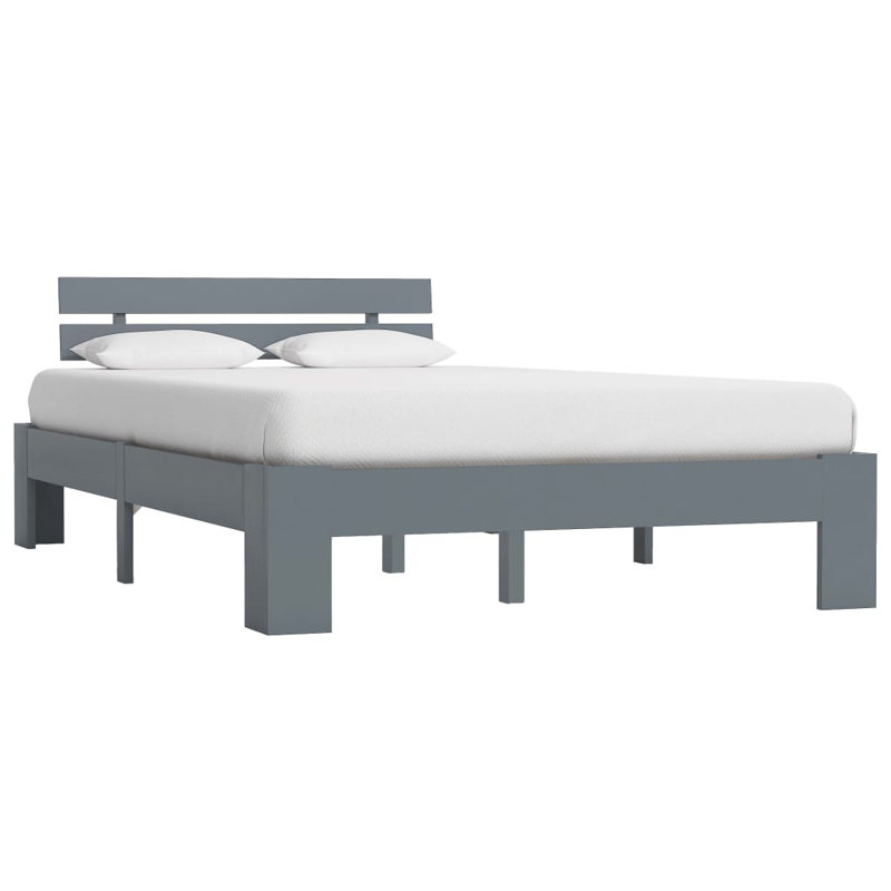 vidaXL Bed Frame Solid Pine Wood, Dark Brown, 120 x 200 cm
