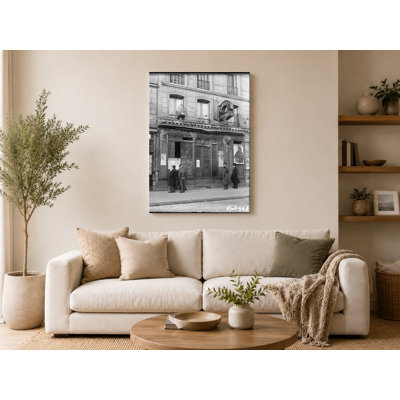 Scène de rue rétro du début des années 1900 - Photographie française historique sur toile - Art mural sur toile