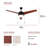52" Ceiling Fan with Light Kit, Pull Chain and Remote Control