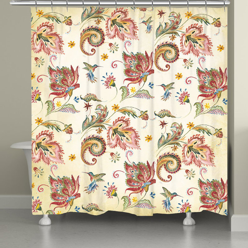 Rideau de douche simple floral Lyn