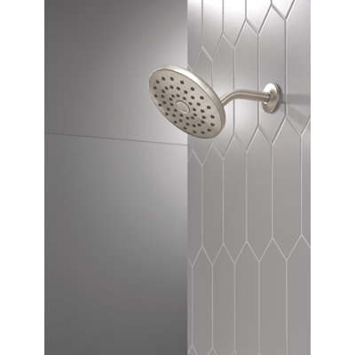 PivotPro Rain Showerhead, Single Setting 7 Inch Round Shower Head 1.75 GPM Stainless