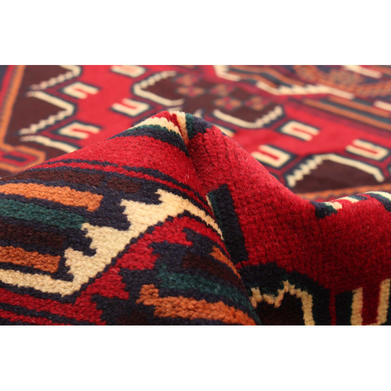 Tapis rouge Teimani 3 pi 7 po x 6 pi 11 po