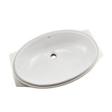 Vitreous China Oval Undermount Bathroom Sink with Overflow