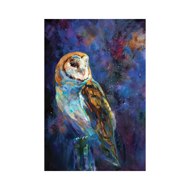 The Astronomer by Sue Gardner - Painting on Canvas, 20.32 cm H x 30.48 cm W, Wrapped Canvas