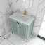 Meuble-lavabo simple autoportant de 29,7 po avec plateau en céramique Margett