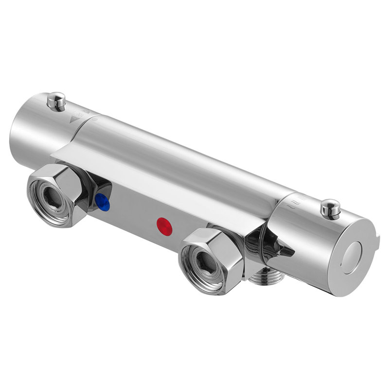 Robinet thermostatique de robinet de douche avec serrure sécurisée plaqué chrome