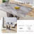 63" Modern Dining Table Set With PU Leather Chairs, U-Shaped MDF Base-116376090-116446158