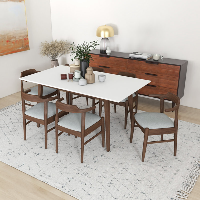 7 Piece Solid Wood Dining Set