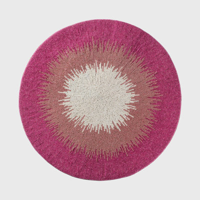 100% Cotton Round Beaded Placemat