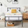 Gilana 2 Piece Twin Metal Bed Frame with Headboard and Footboard Heavy Duty/No Box Spring Needed