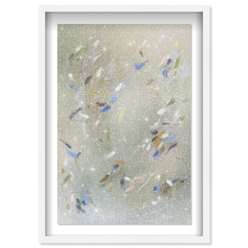 Spontaneous Trace Print by Oliver Gal, 16.5"H x 11.5"W, White Shadowbox