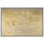 «Minimalist Golden Starry Night Village Landscape», reproduction d'art encadrée sur toile encadrée dans la chambre principale-124932905-124932908