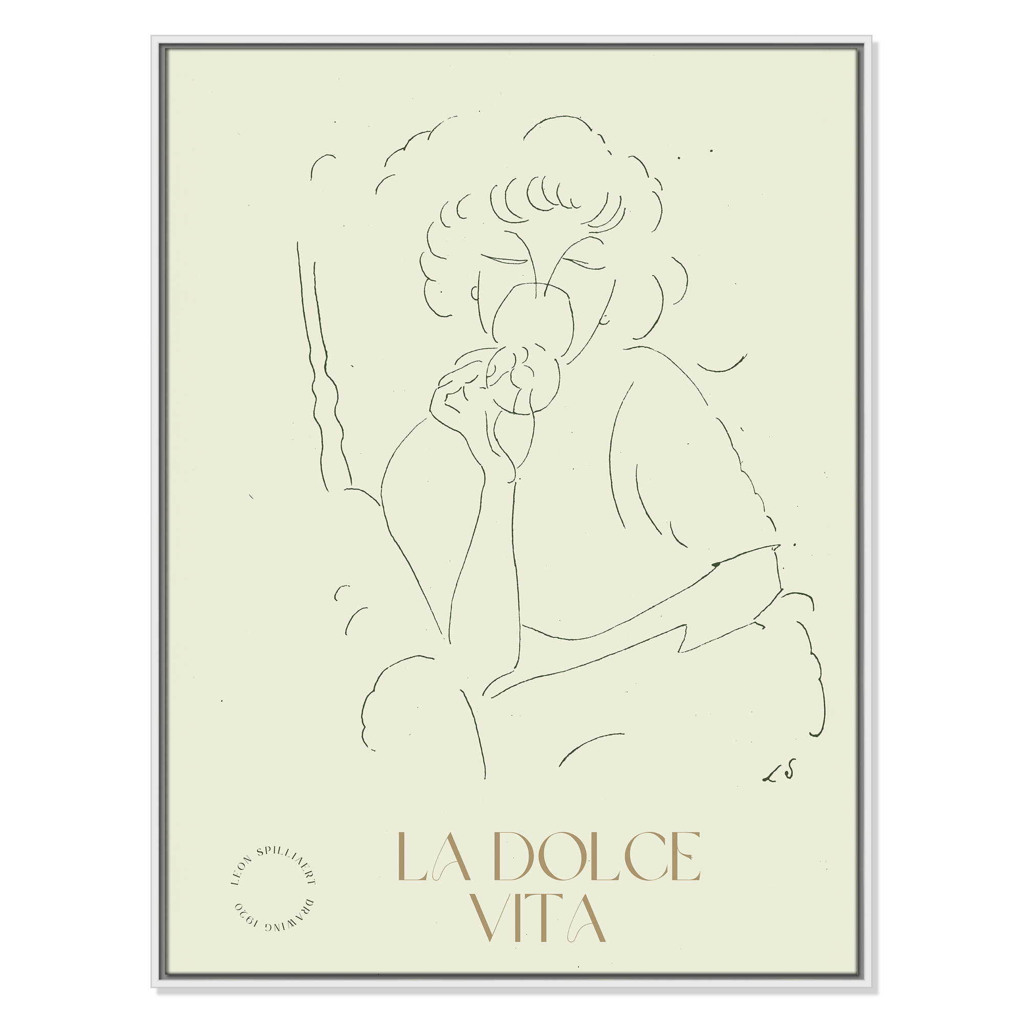 La Dolce Vita Print by Permild & Rosengreen x Léon Spilliaert, White, 41.5" H x 31.5" W