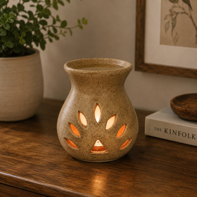 9cm Concrete / Cement Tabletop Tealight Holder with Candle Included