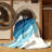 Machine Washable Paitlyn Niagara Falls Contemporary Ombre Rug in Brown – SkyBlue Binding-876010268