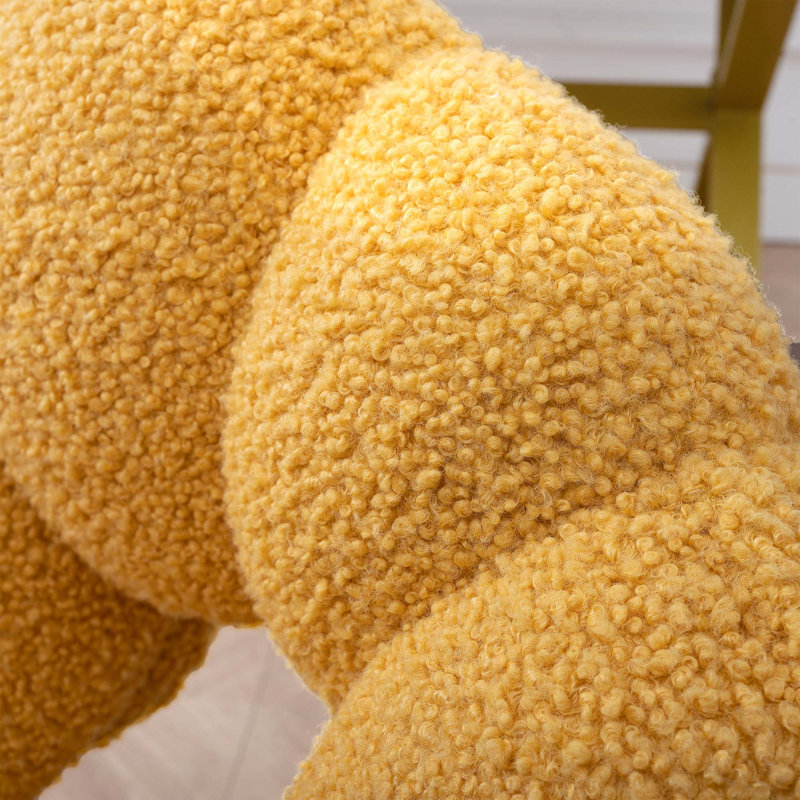 Zay 24,6 po de large sans accoudoirs, Peluche jaune