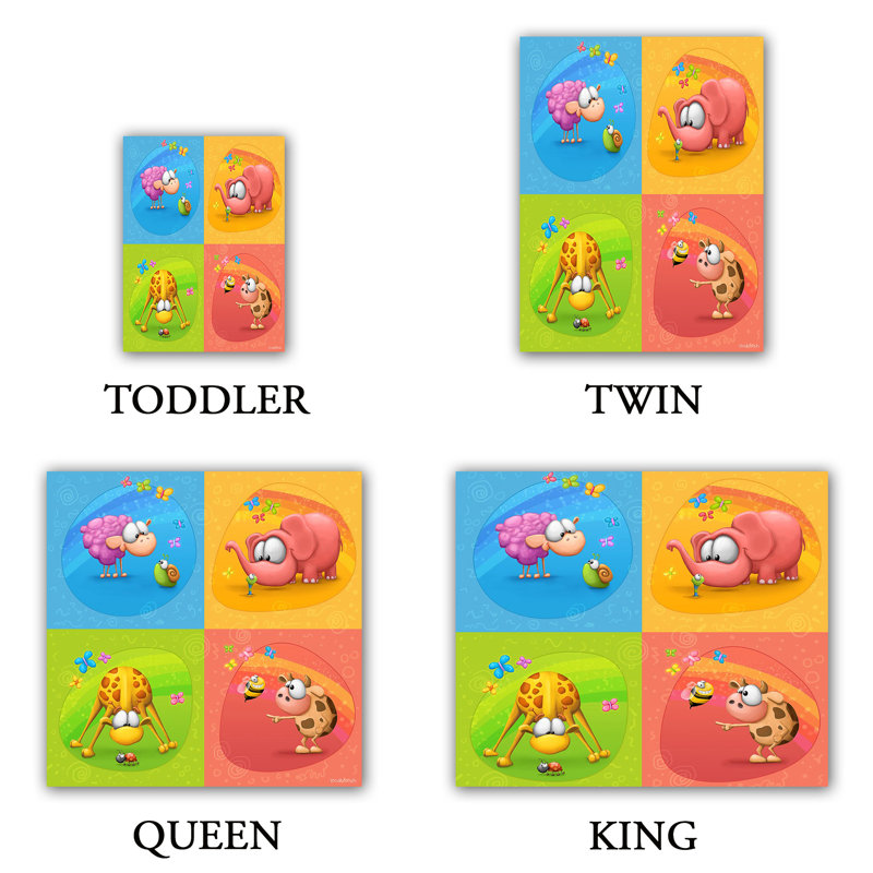  Housses de couette en microfibre Tooshtoosh Meet the Little Ones, Très grand
