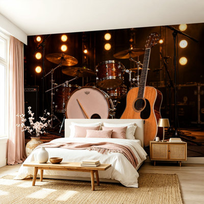 Peel and Stick Wallpaper Wall Mural Concert stage Wall Art Self Adhesive and Removable