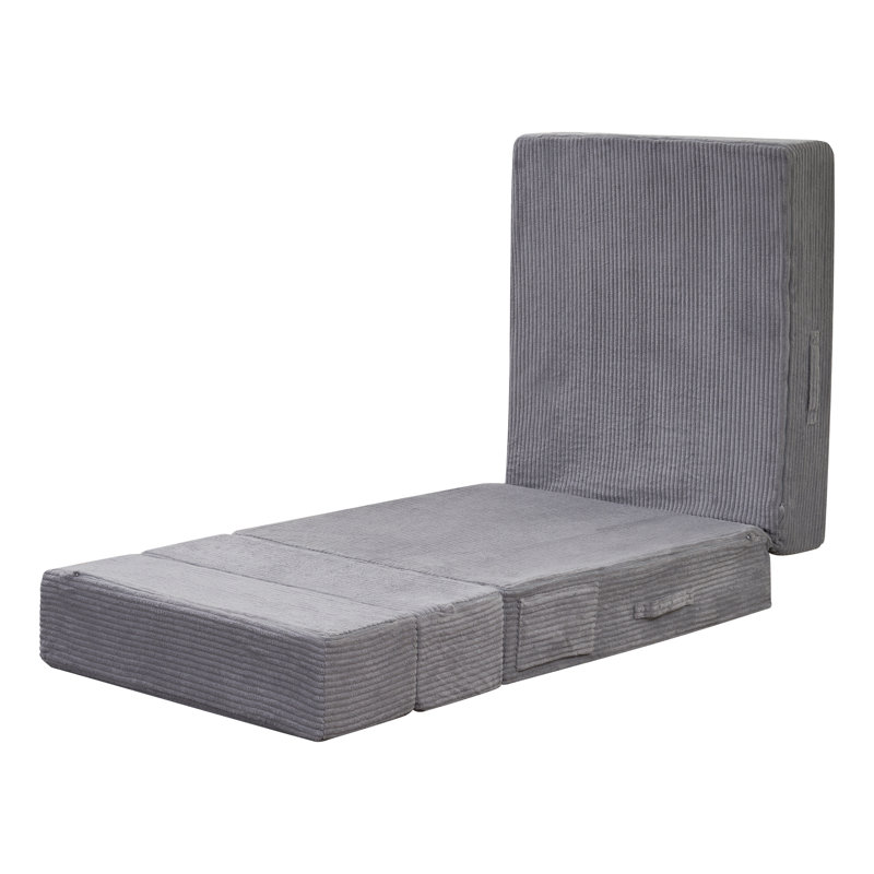 Canapé-lit convertible, canapé-lit simple pliable, Gris clair, Floor Couch Single 26"