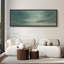 Impression sur toile encadrée «Green Tunes Relaxing Calm Clouds»-111653847-111653850