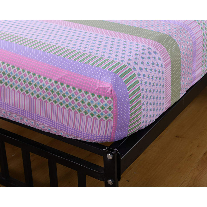 A14 Sheet Microfiber Floral Sheet Set, Twin Sheet Set with Fitted Sheet and 1 Pillowcase