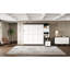 Lit escamotable blanc Queen Size avec bureau intégré, étagères et armoires de rangement, meuble de chambre multifonctionnel gain de place-2007917300