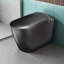 Toilette moderne et intelligente avec bidet, ouverture / fermeture automatique, capteur de pied, siège chauffant et sécheuse-128993266