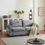 Grand lit gigogne escamotable, revêtement en chenille, coussins amovibles, poches de rangement, lit gris 21 po,-465160807
