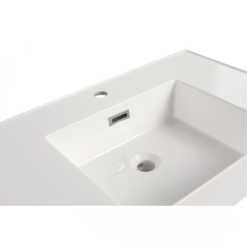 30 Inc Resin Basin For Bathroom Vanity, Vanity Top Only, 30"