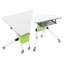 Ensemble de 2 tables de conférence trapézoïdales 31,5 po avec tables de formation pliables et mobiles pour la classe de bureau