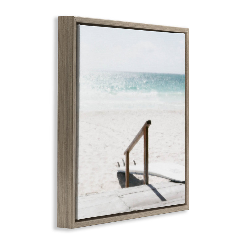 Cadre flottant de repos sur la plage, conçu par Noah Bay, Cadre flottant orme Montalcino, H 18 po x l 18 po
