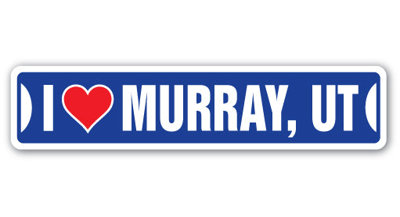 Murray Ut Street Sign Heavy Duty Plastic 4" X 18"