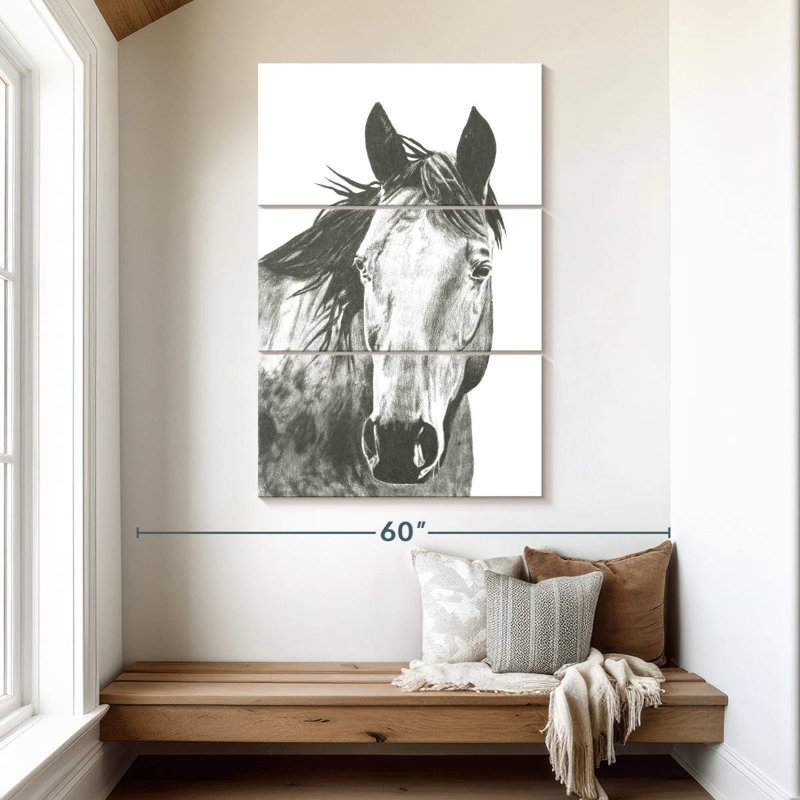 Wildlife Snapshot Horse I, 50" H x 32" W