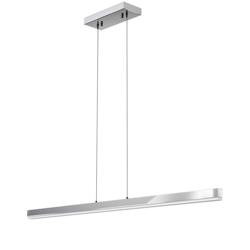 Float 48" Suspended Linear Pendant - 40W - 12T, Polished Chrome