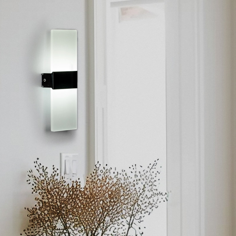Chistina Modern LED Integrated LED Flush Mount Wall Sconce, Rectangle Vanity Light