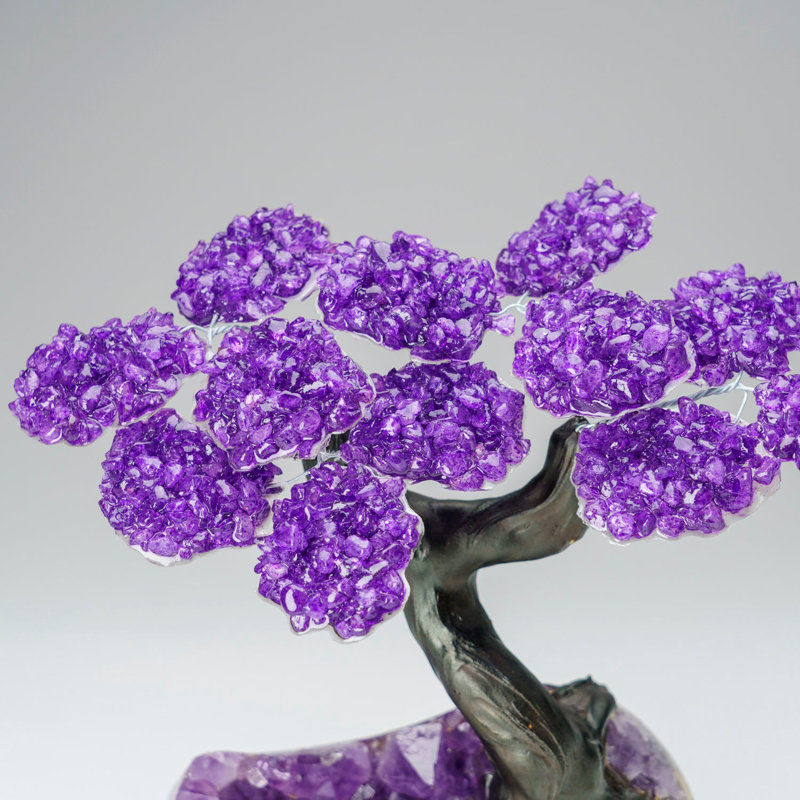 Custom - Genuine Amethyst Clustered Gemstone Tree On Amethyst Matrix (The Protection Tree)