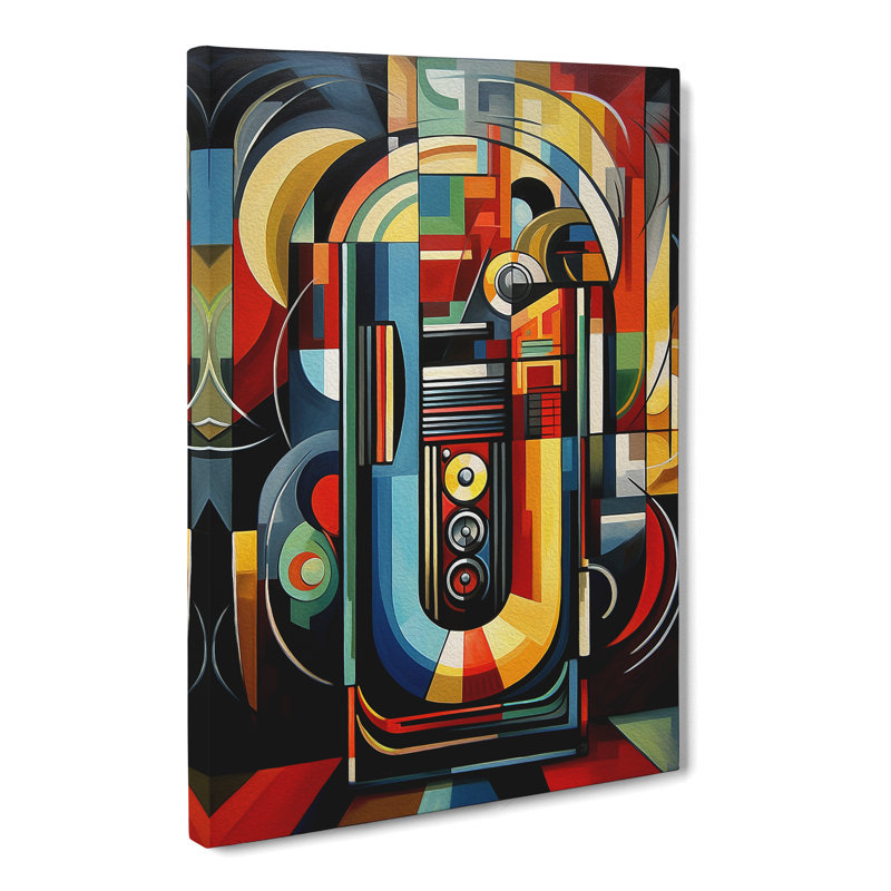 Jukebox Cubism - Wrapped Canvas, 60cm H x 40cm W x 3cm D