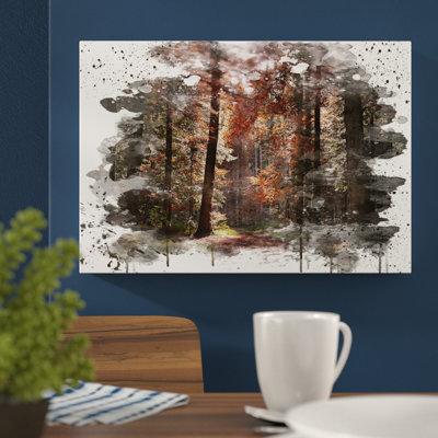 Landscape Autumn Forest Woodland - Wall Art