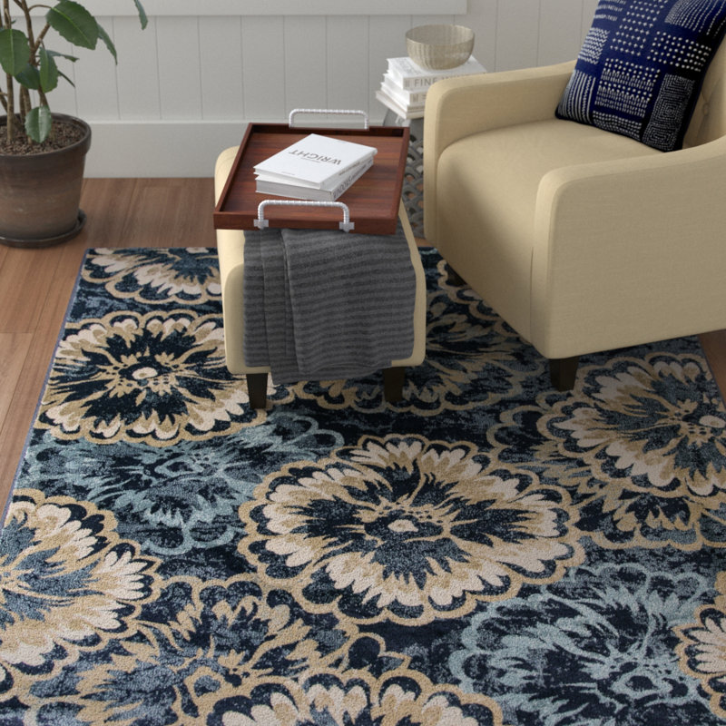 Amy Floral Indoor Rug, Rectangle 5'3" x 7'7"