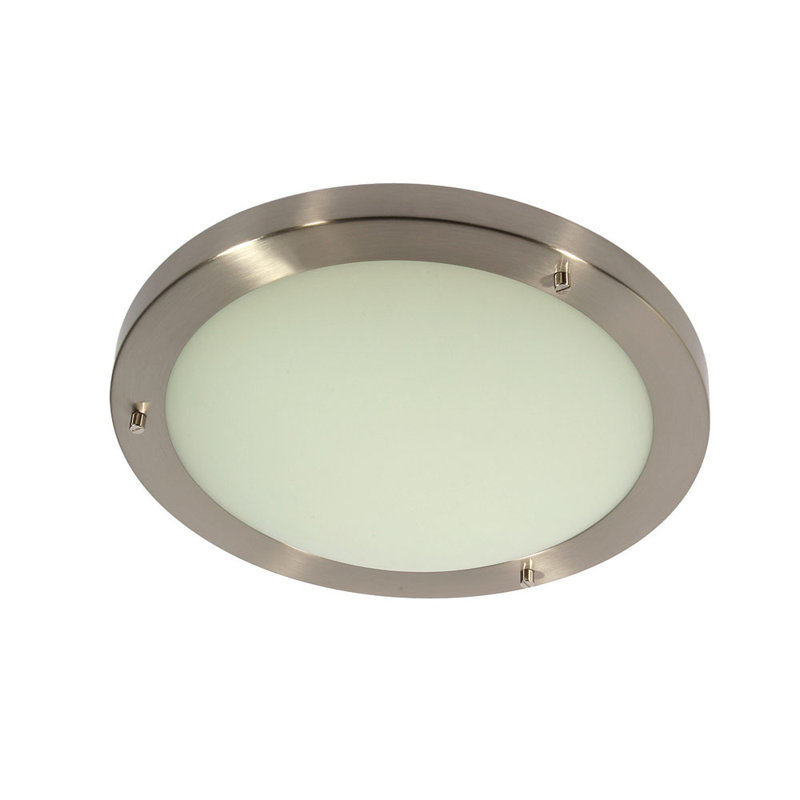 Bretton Flush Mount, Satin Chrome